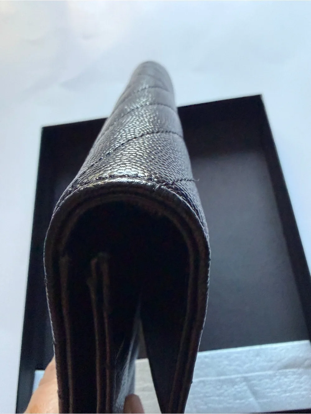 YSL Cassandre Matelasse Flap Pouch in Quilted Grain De Poudre Embossed Leather